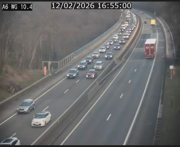 Traffic live webcam Luxembourg Mamer - A6 - BK 10.4 - direction Luxembourg/France/Allemagne