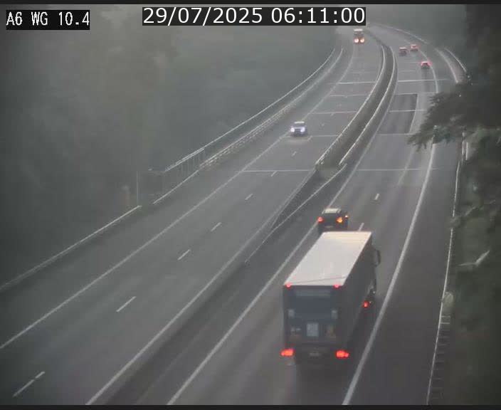 Traffic live webcam Luxembourg Mamer - A6 - BK 10.4 - direction Luxembourg/France/Allemagne