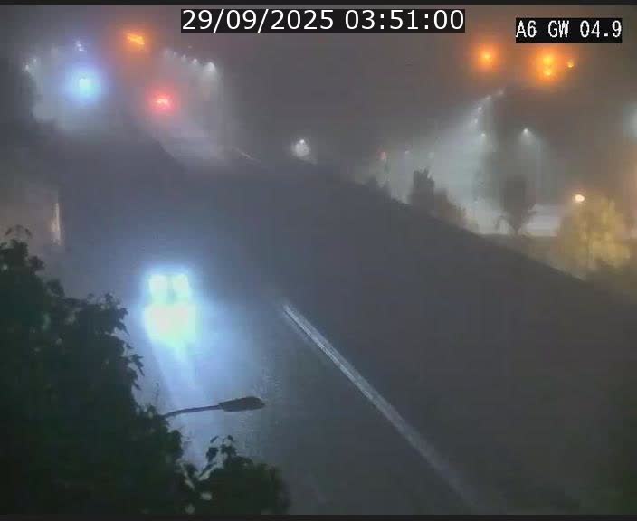 Traffic live webcam Luxembourg Croix de Cessange - A6 - BK 4.9 - direction Belgique