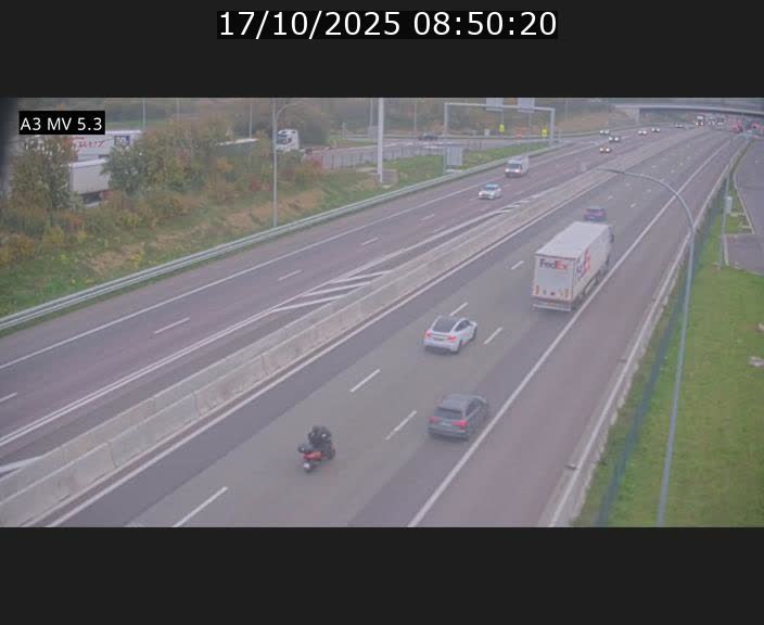 Webcam à l'Aire de Berchem au Luxembourg sur l'A3. Vue orientée vers la France