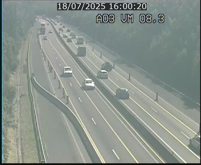 Traffic live webcam Luxembourg Bettembourg - A3 - BK 8.3 - direction France