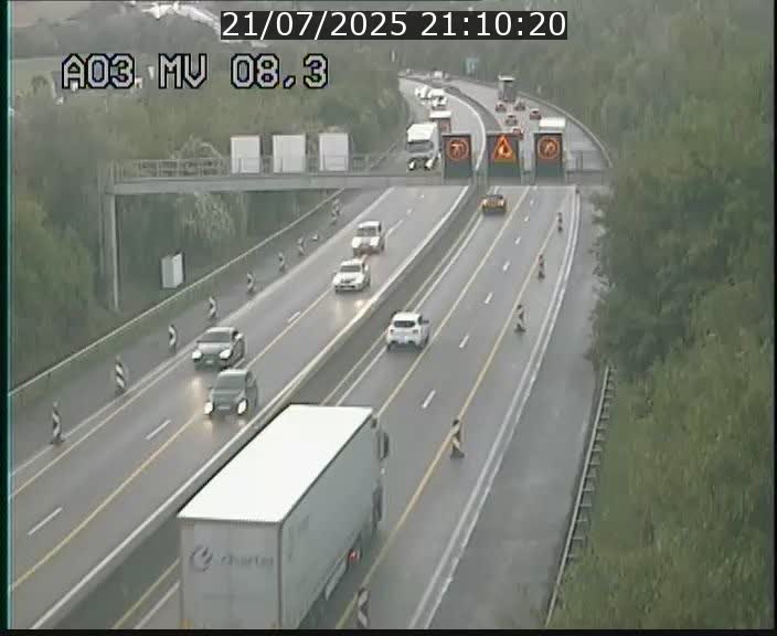 Webcam Autoroute après la Croix de Bettembourg en direction de Luxembourg sur l'A3