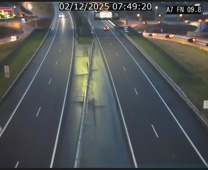 Caméra trafic Luxembourg - A7, Tunnel Gousselerbierg, sortie sud, direction rond-point Lorentzweiler (BK 9.9)