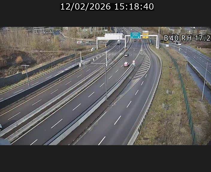 Webcam sur le contournement d'Esch Belval à hauteur de la sortie Université de Luxembourg. Vue orientée vers Luxembourg