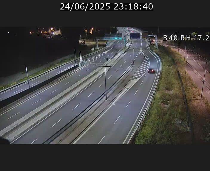 Webcam sur le contournement d'Esch Belval à hauteur de la sortie Université de Luxembourg. Vue orientée vers Luxembourg