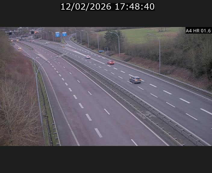 Info Trafic Luxembourg A4 - BK 1.6 - Croix de Cessange (direction Esch)