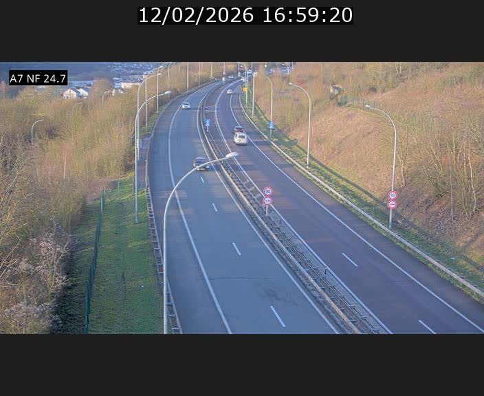 Caméra trafic Luxembourg - A7, Schieren direction Mersch