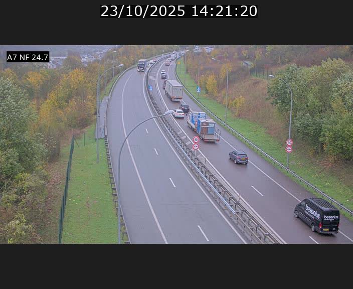 Caméra trafic Luxembourg - A7, Schieren direction Mersch