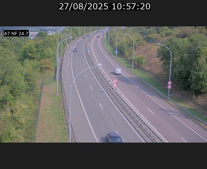 Caméra trafic Luxembourg - A7, Schieren direction Mersch