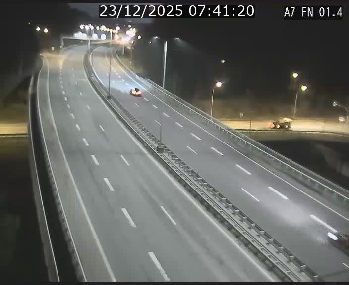 Caméra autoroute Luxembourg A7 - Tunnel Stafelter - direction Echangeur Grünewald