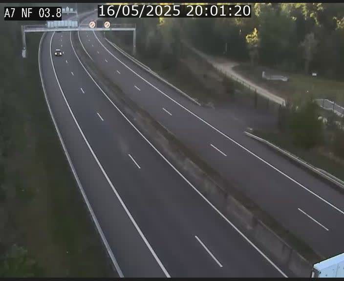 Webcam autoroute A7 au Luxembourg à la sortie du Tunnel Stafelter vers le Nord