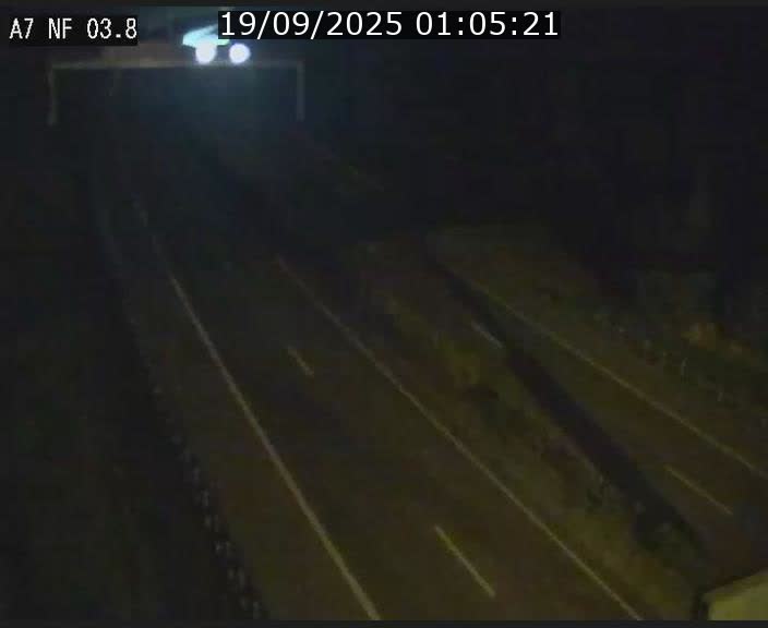 Webcam autoroute A7 au Luxembourg à la sortie du Tunnel Stafelter vers le Nord