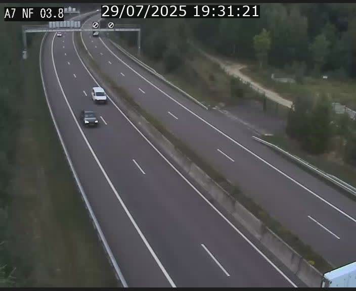 Webcam autoroute A7 au Luxembourg à la sortie du Tunnel Stafelter vers le Nord