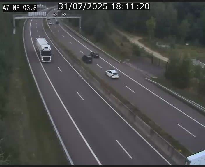 Webcam autoroute A7 au Luxembourg à la sortie du Tunnel Stafelter vers le Nord