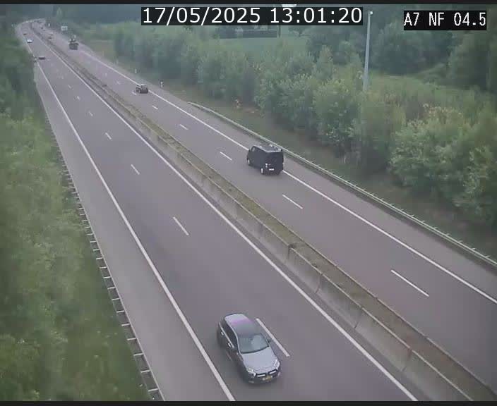 Caméra autoroute Luxembourg A7 - Passage à gibier Rëngelbour - direction Tunnel Grouft