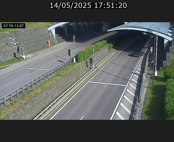 Caméra trafic Luxembourg - A7, Tunnel Gousselerbierg, entrée nord, direction Lorentzweiler