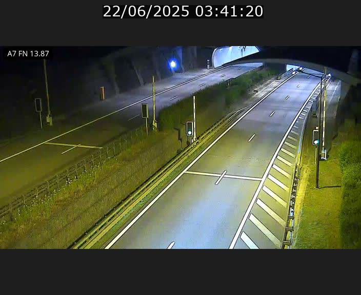 Caméra trafic Luxembourg - A7, Tunnel Gousselerbierg, entrée nord, direction Lorentzweiler