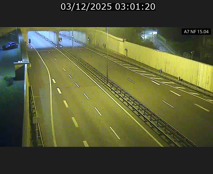 Caméra trafic Luxembourg - A7, Tunnel Mersch, entrée sud, direction Ettelbruck