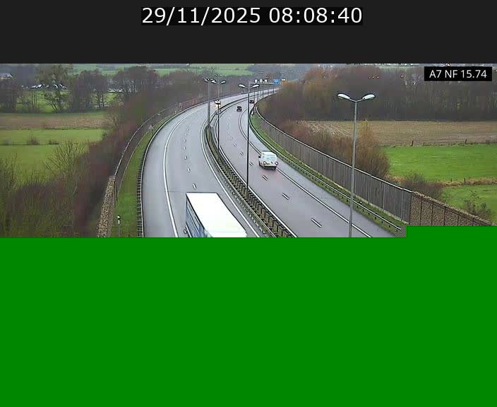 Caméra trafic Luxembourg - A7, Tunnel Mersch, entrée nord, direction Lorentzweiler
