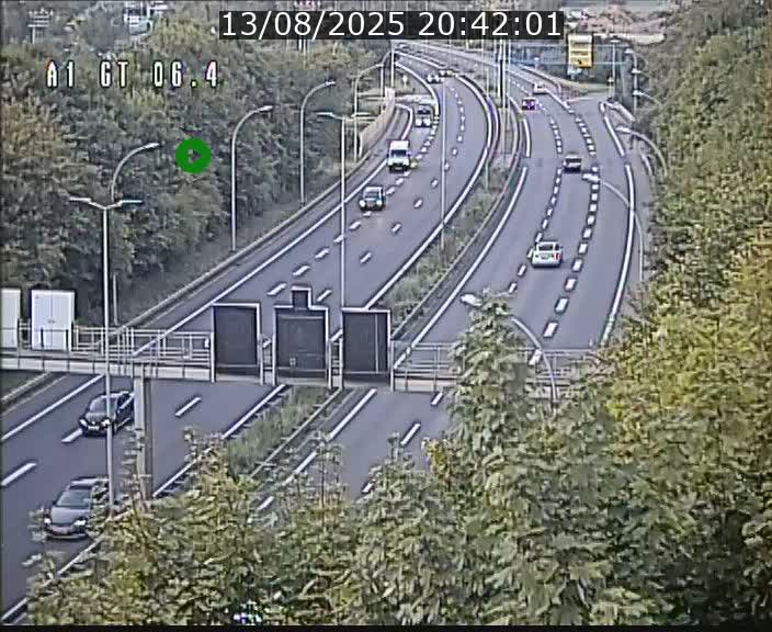 Traffic live webcam Luxembourg Hamm - A1 direction Sandweiler - BK 6.4