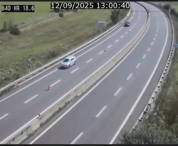 Webcam sur la route de liaison entre Micheville et Esch-Belval à la frontière entre le Luxembourg et la France. Vue orientée vers la Lorraine.