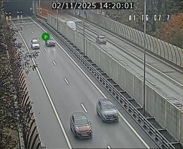 Traffic live webcam Luxembourg Kirchberg - A1 direction Luxembourg-ville - BK 7.7