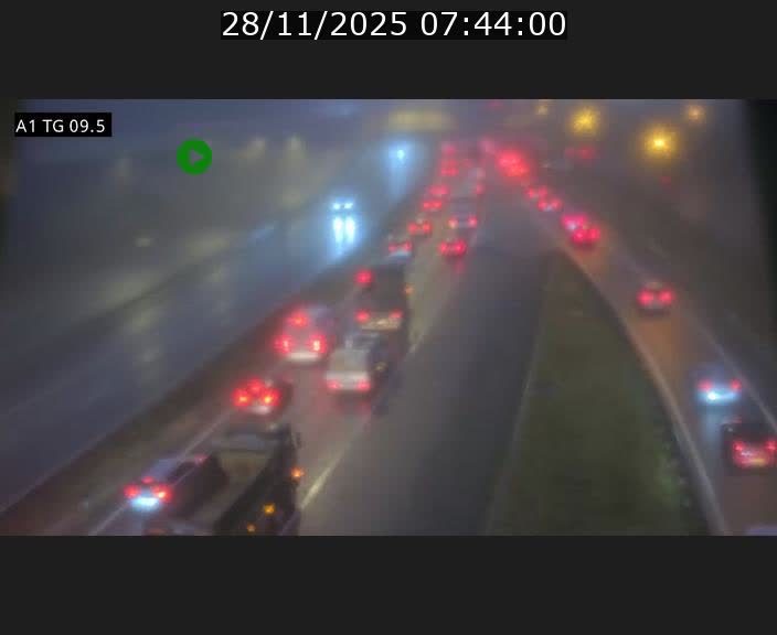 Traffic live webcam Luxembourg Jonction Grünewald - A1 direction Luxembourg-ville - BK 9.5