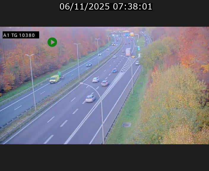 Traffic live webcam Luxembourg Senningerberg - A1 direction Luxembourg Kirchberg - BK 10.3