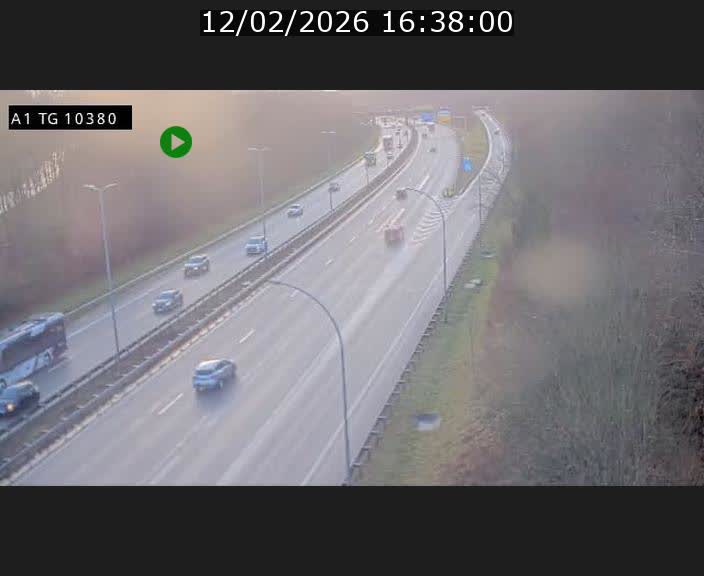 Traffic live webcam Luxembourg Senningerberg - A1 direction Luxembourg Kirchberg - BK 10.3