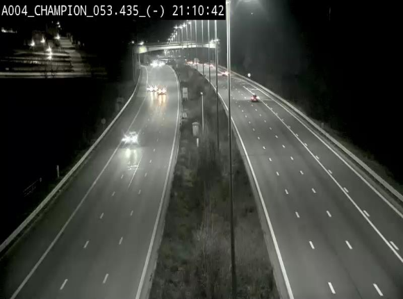 Webcam E411 à Champion, à proximité de Namur. Vue orientée vers Bruxelles