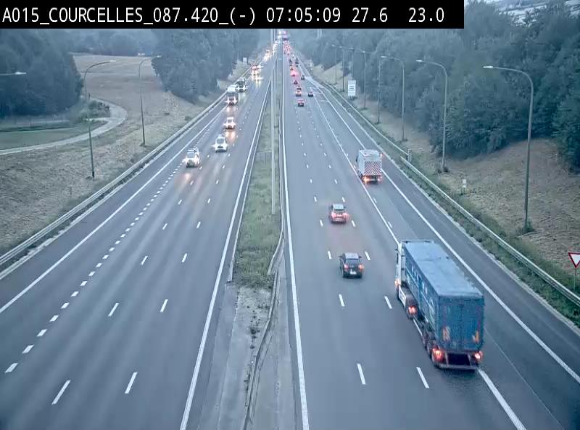 Webcam autoroute Belgique - Viesville - E42 direction Mons - BK 84.35