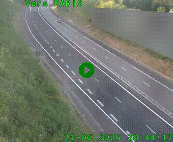 Caméra routière sur l'autoroute A20 à Saint-Pardoux-l'Ortigier, à la jonction avec l'A89. Vue orientée vers Paris