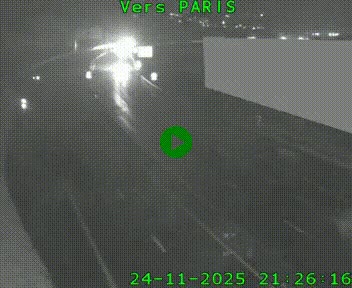 Caméra routière sur l'autoroute A20 à Brive-la-Gaillarde, à la jonction avec l'A89. Vue orientée vers Paris