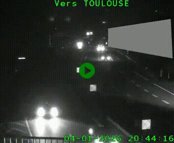 Caméra routière sur l'autoroute A20 à Noailles, en périphérie de Brive-la-Gaillarde. Vue orientée vers Toulouse