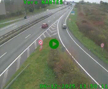 Webcam N147 au nord de Poitiers et à la jonction avec la A10