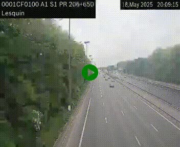 Webcam autoroute A1 à hauteur de Lesquin. Vue orientée vers Lille