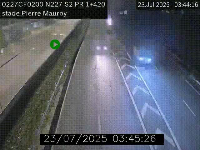 Webcam à hauteur du Stade Pierre Mauroy à Villeneuve d'Ascq sur la N227. Vue orientée vers Mons-en-Baroeul