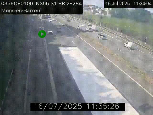 Webcam à l'entrée de Lille en direction du périphérique, à proximité de Mons-en-Baroeul sur la N356