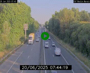 Webcam sur le périphérique de Nantes (N844) entre la Porte de Saint-Luce et la Porte d'Anjou, à l'est de la ville