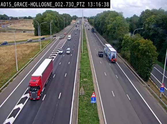 Caméra trafic Belgique - Grâce-Hollogne - E42, jonction avec A604, direction Loncin/Aéroport de Liège -  BK 3.2