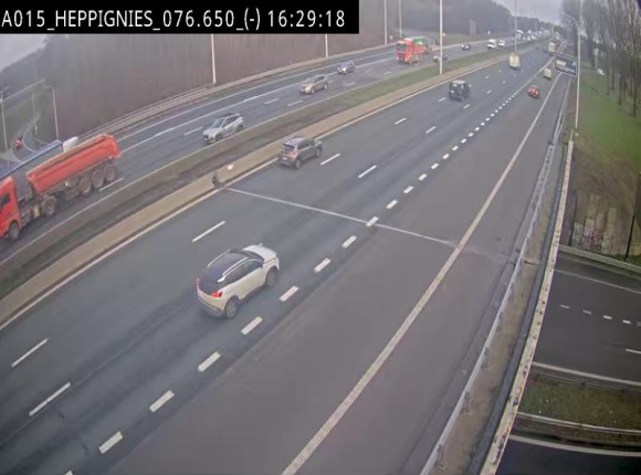 Webcam autoroute Belgique - Heppignies - E42 direction Namur - BK 76.4