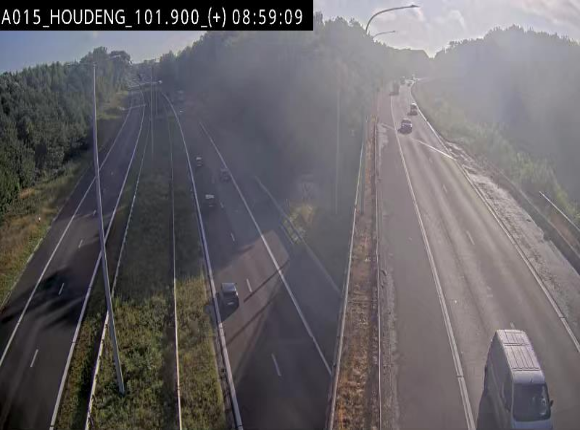 Webcam autoroute Belgique - Houdeng-Goegnies - Jonction E19/E42 direction Tournai/Mons - BK 101.85