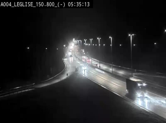 Webcam E411 dans la Côte de Léglise. Vue orientée vers Bruxelles