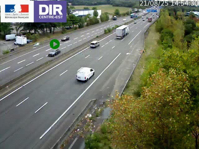 Caméra de circulation à Saint-Priest à la jonction entre l'A43 et l'A46 en direction de Marseille