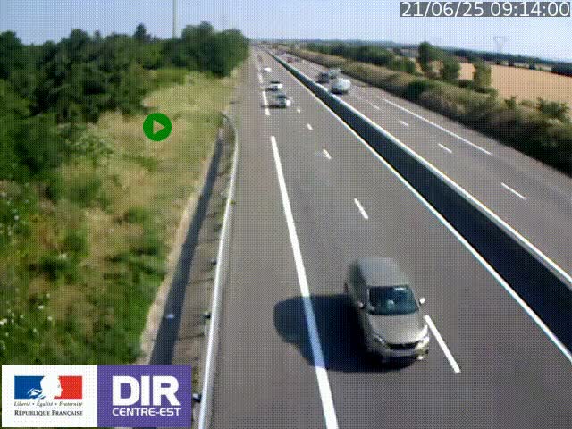 Webcam sur le contournement de Valence, sur la Nationale 7, à la jonction avec la N532, caméra orientée vers Grenoble