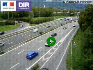 Webcam sur la Nationale 201 à hauteur de la sortie Chambéry-Nord, avant à la jonction entre l'A41 et l'A43, en direction de Lyon