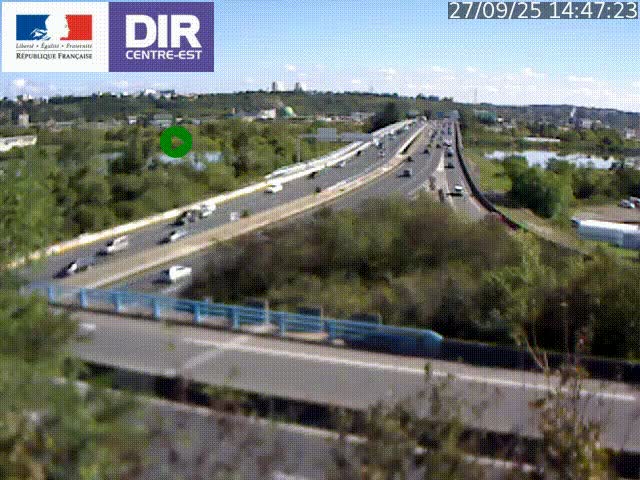 Webcam autoroute sur A450 à Pierre-Bénite en direction de Lyon et de l'autoroute A7