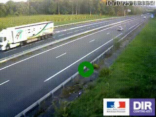 Webcam autoroute sur l'A77 à hauteur de Pouilly-sur-Loire en direction de Nevers