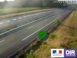 Webcam autoroute sur l'A77 à hauteur de Pouilly-sur-Loire en direction de Nevers