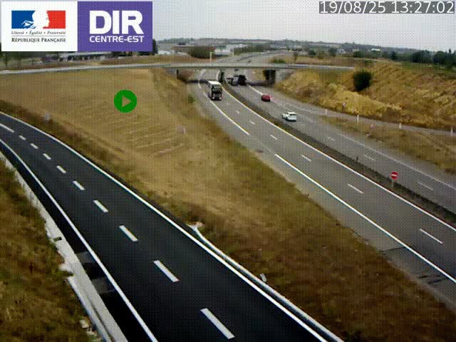 Webcam sur le contournement de Valence, sur la Nationale 7, caméra orientée vers Lyon